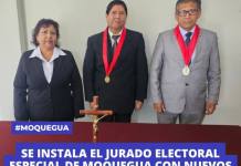 MOQUEGUA: SE INSTALA EL JURADO ELECTORAL ESPECIAL CON NUEVOS MIEMBROS