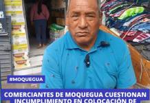 MOQUEGUA: COMERCIANTES CUESTIONAN INCUMPLIMIENTO EN COLOCACIÓN DE PRIMERA PIEDRA DEL NUEVO MERCADO