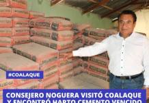 MOQUEGUA: CONSEJERO NOGUERA VISITÓ COALAQUE Y ENCONTRÓ HARTO CEMENTO VENCIDO