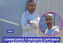 ILO: COMERCIANTES CAPTURAN A PRESUNTO DELINCUENTE EN EL CAMPO FERIAL DE PAMPA INALÁMBRICA