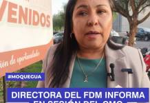 MOQUEGUA: DIRECTORA DEL FDM INFORMA EN SESIÓN DEL CMQ