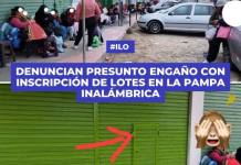 ILO: DENUNCIAN PRESUNTO ENGAÑO CON INSCRIPCIÓN DE LOTES EN LA PAMPA INALÁMBRICA