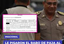 JUEZA DICTÓ 18 MESES DE SUSPENSIÓN EN CASO DE PRESUNTO PECULADO. LE PISARON EL RABO DE PAJA AL COMANDANTE GENERAL DE LA PNP JUEZA DICTÓ 18 MESES DE SUSPENSIÓN EN CASO DE PRESUNTO PECULADO. LE PISARON EL RABO DE PAJA AL COMANDANTE GENERAL DE LA PNP