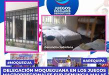 DELEGACIÓN MOQUEGUANA EN LOS JUEGOS MACRORREGIONALES SUR DENUNCIA MALAS CONDICIONES DE ESTADÍA EN AREQUIPA