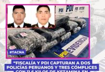 TACNA: FISCALÍA Y PDI CAPTURAN A DOS POLICÍAS PERUANOS Y TRES CÓMPLICES CON 11.6 KILOS DE KETAMINA EN CHACALLUTA TACNA: FISCALÍA Y PDI CAPTURAN A DOS POLICÍAS PERUANOS Y TRES CÓMPLICES CON 11.6 KILOS DE KETAMINA EN CHACALLUTA