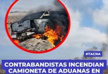 TACNA | CONTRABANDISTAS INCENDIAN CAMIONETA DE ADUANAS EN TOMASIRI TACNA | CONTRABANDISTAS INCENDIAN CAMIONETA DE ADUANAS EN TOMASIRI