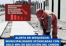 MOQUEGUA | ALERTA EN MOQUEGUA: MUNICIPALIDADES ESTANCADAS CON SOLO 48% DE EJECUCIÓN DEL CANON MINERO