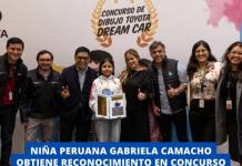 NIÑA PERUANA GABRIELA CAMACHO OBTIENE RECONOCIMIENTO EN CONCURSO MUNDIAL DE DIBUJO TOYOTA DREAM CAR NIÑA PERUANA GABRIELA CAMACHO OBTIENE RECONOCIMIENTO EN CONCURSO MUNDIAL DE DIBUJO TOYOTA DREAM CAR