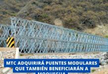 MTC ADQUIRIRÁ PUENTES MODULARES QUE TAMBIÉN BENEFICIARÁN A MOQUEGUA
