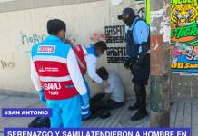 SERENAZGO Y SAMU ATENDIERON A HOMBRE EN CRISIS NEUROLOGICA EN SAN ANTONIO SERENAZGO Y SAMU ATENDIERON A HOMBRE EN CRISIS NEUROLOGICA EN SAN ANTONIO