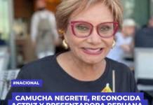 CAMUCHA NEGRETE, RECONOCIDA ACTRIZ Y PRESENTADORA PERUANA, FALLECIÓ A LOS 80 AÑOS