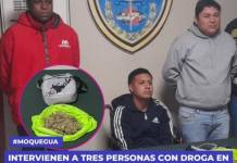 INTERVIENEN A TRES PERSONAS CON DROGA EN EL FRONTIS DEL TERMINAL TERRESTRE DE MOQUEGUA