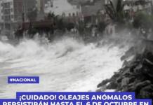 ¡CUIDADO! OLEAJES ANÓMALOS PERSISTIRÁN HASTA EL 6 DE OCTUBRE EN TODO EL LITORAL