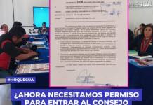 ¿AHORA NECESITAMOS PERMISO PARA ENTRAR AL CONSEJO REGIONAL DE MOQUEGUA?