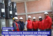 FDM PROMUEVE REINICIO DE PRUEBAS DEL SISTEMA DE BOMBEO CHILOTA CHINCUNE
