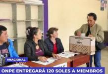 ONPE ENTREGARÁ 120 SOLES A MIEMBROS DE MESA DE LAS ELECCIONES MUNICIPALES COMPLEMENTARIAS 2025