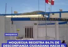MOQUEGUA REGISTRA 84.1% DE DESCONFIANZA CIUDADANA HACIA EL MINISTERIO PÚBLICO