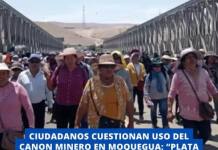 CIUDADANOS CUESTIONAN USO DEL CANON MINERO EN MOQUEGUA: “PLATA HAY, PERO NO SE VE EN OBRAS”