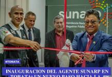 INAGURACIÒN DEL AGENTE SUNARP EN TORATA: UN  NUEVO PASO HACIA LA DESCENTRALIZACIÓN DE SERVICIOS