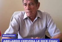 ABELARDO CERVERA LE DICE CHAU  A LA PREFECTURA DE MOQUEGUA