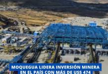 MOQUEGUA LIDERA INVERSIÓN MINERA EN EL PAÍS CON MÁS DE US$ 474 MILLONES, SEGÚN EL MINEM