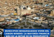 MUNICIPIOS MOQUEGUANOS VIVEN DEL CANON MINERO: LA MAYORÍA FINANCIA MÁS DE LA MITAD DE SU PRESUPUESTO CON ESTOS RECURSOS.