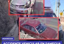 ACCIDENTE VEHICULAR EN SAMEGUA DEJA UNA PERSONA HERIDA.
