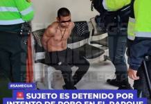 SUJETO ES DETENIDO POR INTENTO DE ROBO EN EL PARQUE SANTA ROSA DE SAMEGUA