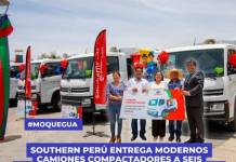 SOUTHERN PERÚ ENTREGA MODERNOS CAMIONES COMPACTADORES A SEIS MUNICIPALIDADES DISTRITALES DE GENERAL SÁNCHEZ CERRO