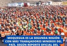 MOQUEGUA ES LA SEGUNDA REGIÓN CON MÁS TRABAJADORES MINEROS DEL PAÍS, SEGÚN REPORTE OFICIAL DEL MINEM
