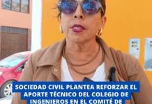 SOCIEDAD CIVIL PLANTEA REFORZAR EL APORTE TÉCNICO DEL COLEGIO DE INGENIEROS EN EL COMITÉ DE MONITOREO DE QUELLAVECO