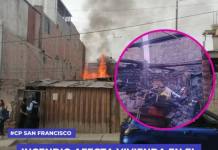 INCENDIO AFECTA VIVIENDA EN EL SECTOR SAN FRANCISCO