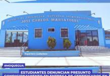 ESTUDIANTES DENUNCIAN PRESUNTO CONDICIONAMIENTO EN ENTREGA DE CERTIFICADOS EN INSTITUTO QUE OPERA POR CONVENIO EN LA I.E. JOSÉ CARLOS MARIÁTEGUI