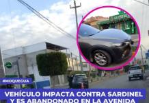 VEHÍCULO IMPACTA CONTRA SARDINEL Y ES ABANDONADO EN LA AVENIDA EJÉRCITO DURANTE LA NOCHE