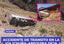 ACCIDENTE DE TRÁNSITO EN LA VÍA ICHUÑA–AREQUIPA DEJA SOLO DAÑOS MATERIALES.