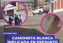CAMIONETA BLANCA IMPLICADA EN PRESUNTO ROBO EN CP DE CHEN CHEN