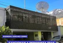 GENERAL SANCHEZ CERRO SANCIONAN A PERIODISTA TRAS DENUNCIAR A FUNCIONARIO POR FALTA