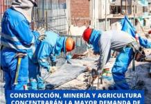 CONSTRUCCIÓN, MINERÍA Y AGRICULTURA CONCENTRARÁN LA MAYOR DEMANDA DE EMPLEO EN MOQUEGUA AL 2026