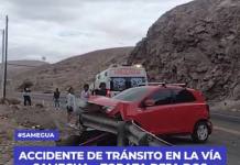 ACCIDENTE DE TRÁNSITO EN LA VÍA SAMEGUA – TORATA DEJA DOS HERIDOS