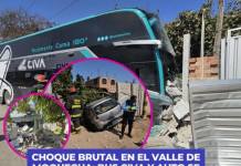 CHOQUE BRUTAL EN EL VALLE DE MOQUEGUA: BUS CIVA Y AUTO SE EMPOTRAN CONTRA VIVIENDA, 5 HERIDOS