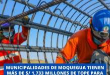 MUNICIPALIDADES DE MOQUEGUA TIENEN MÁS DE S/ 1,733 MILLONES DE TOPE PARA EJECUTAR OBRAS POR IMPUESTOS EN 2026