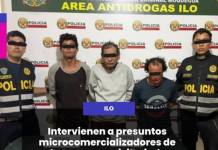 ILO: INTERVIENEN A PRESUNTOS MICROCOMERCIALIZADORES DE DROGA Y A REQUISITORIADO