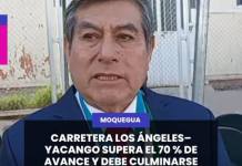 CARRETERA LOS ÁNGELES–YACANGO SUPERA EL 70 % DE AVANCE Y DEBE CULMINARSE EN ABRIL