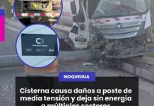 CISTERNA CAUSA DAÑOS A POSTE DE MEDIA TENSIÓN Y DEJA SIN ENERGÍA A MÚLTIPLES SECTORES