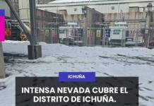 INTENSA NEVADA CUBRE EL DISTRITO DE ICHUÑA.