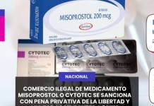 COMERCIO ILEGAL DE MEDICAMENTO MISOPROSTOL O CYTOTEC SE SANCIONA CON PENA PRIVATIVA DE LA LIBERTAD Y MULTAS ASCENDENTES A 2 UITs