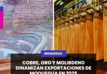 COBRE, ORO Y MOLIBDENO DINAMIZAN EXPORTACIONES DE MOQUEGUA EN 2025