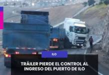 TRÁILER PIERDE EL CONTROL AL INGRESO DEL PUERTO DE ILO