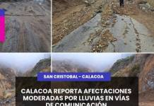 CALACOA REPORTA AFECTACIONES MODERADAS POR LLUVIAS EN VÍAS DE COMUNICACIÓN