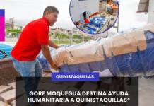 GORE MOQUEGUA DESTINA AYUDA HUMANITARIA A QUINISTAQUILLAS